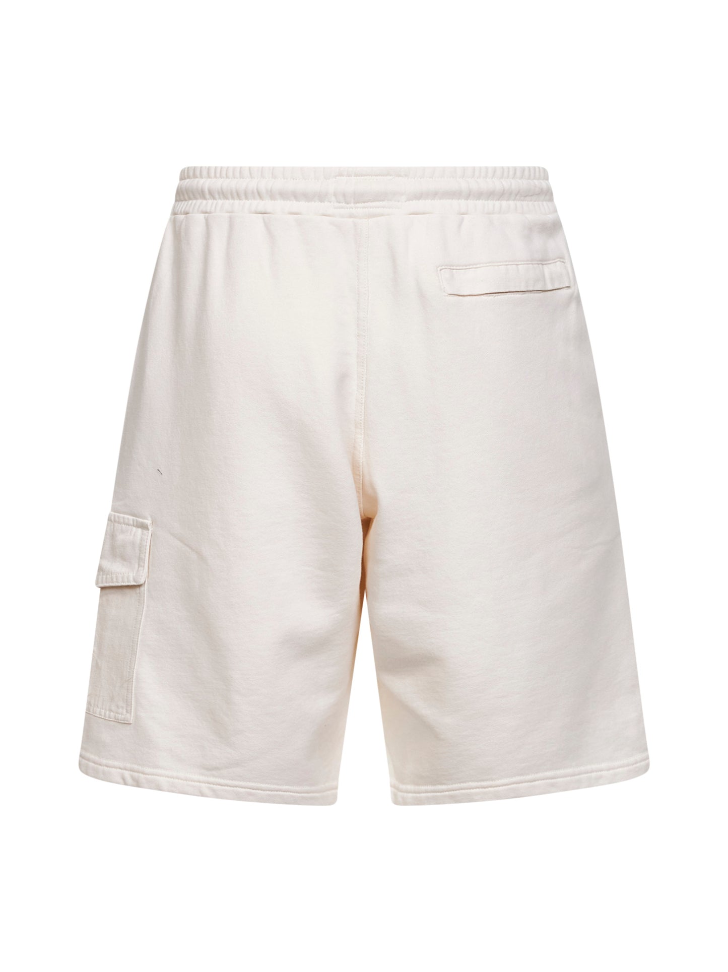 Bermuda cargo Argo in felpa di cotone crema