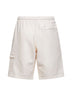 Bermuda cargo Argo in felpa di cotone crema