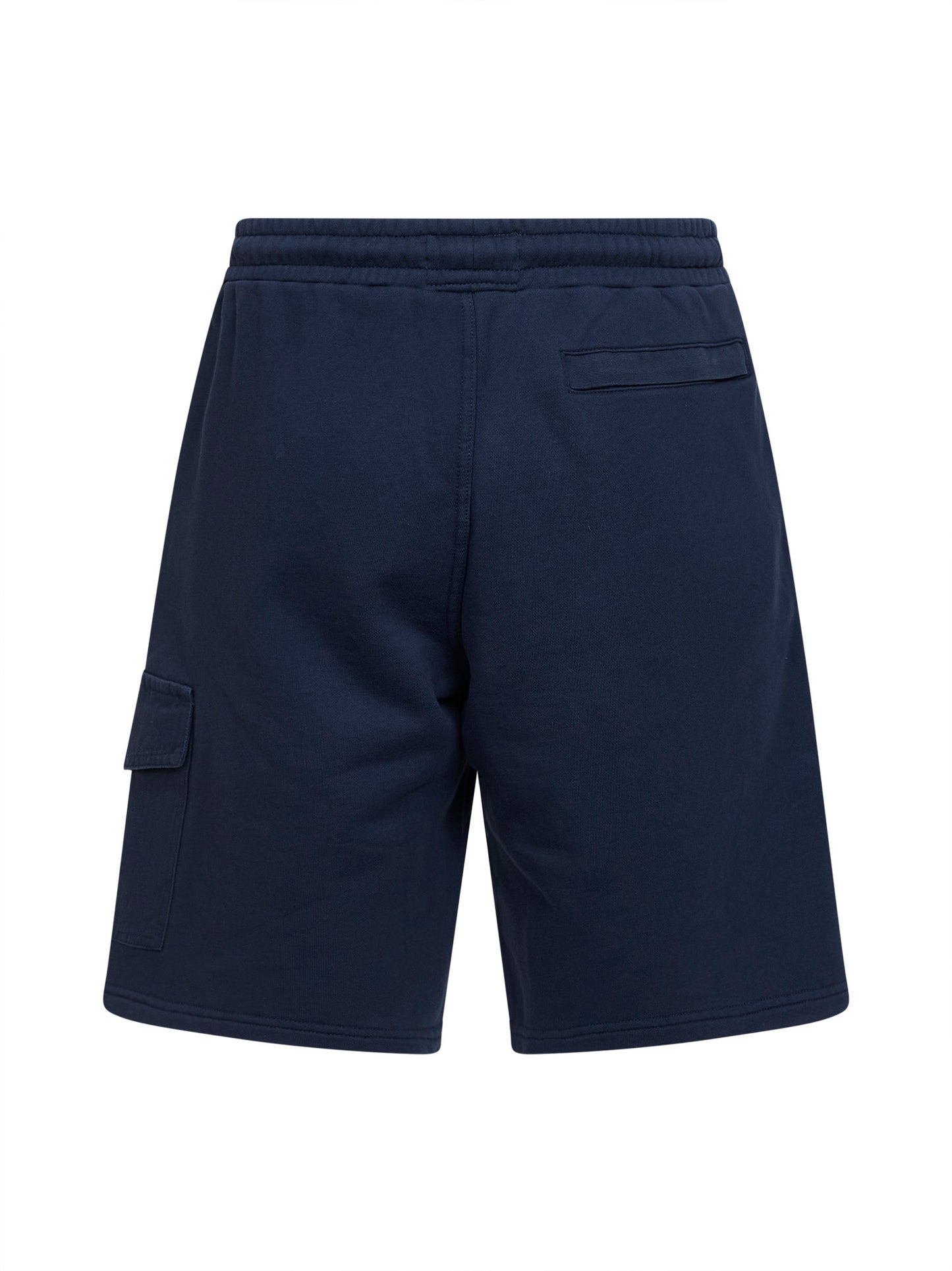 Bermuda cargo Argo in felpa di cotone blu navy