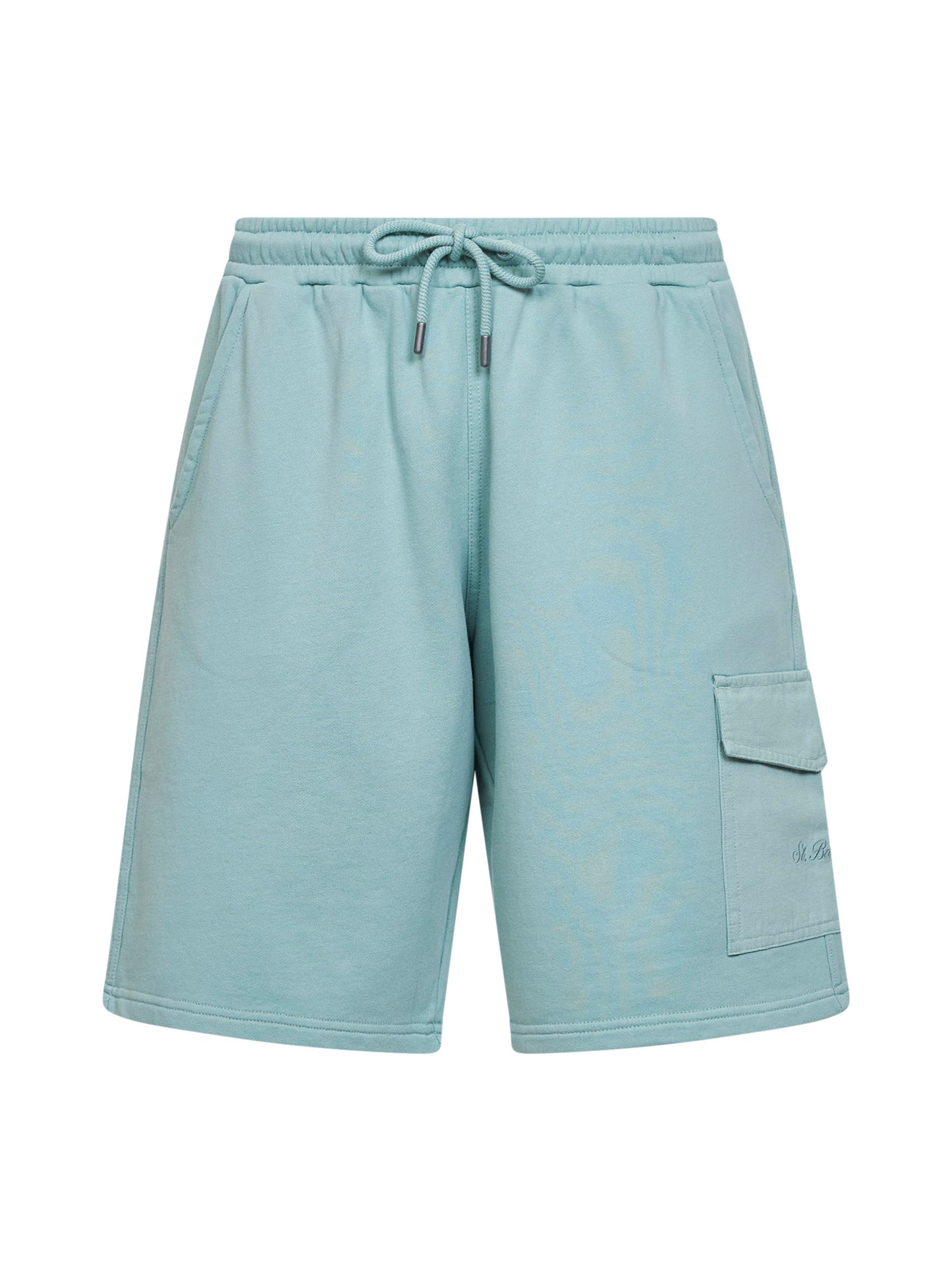 Bermuda cargo Argo in felpa di cotone verde salvia