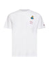 White cotton Austin T-shirt with watch print