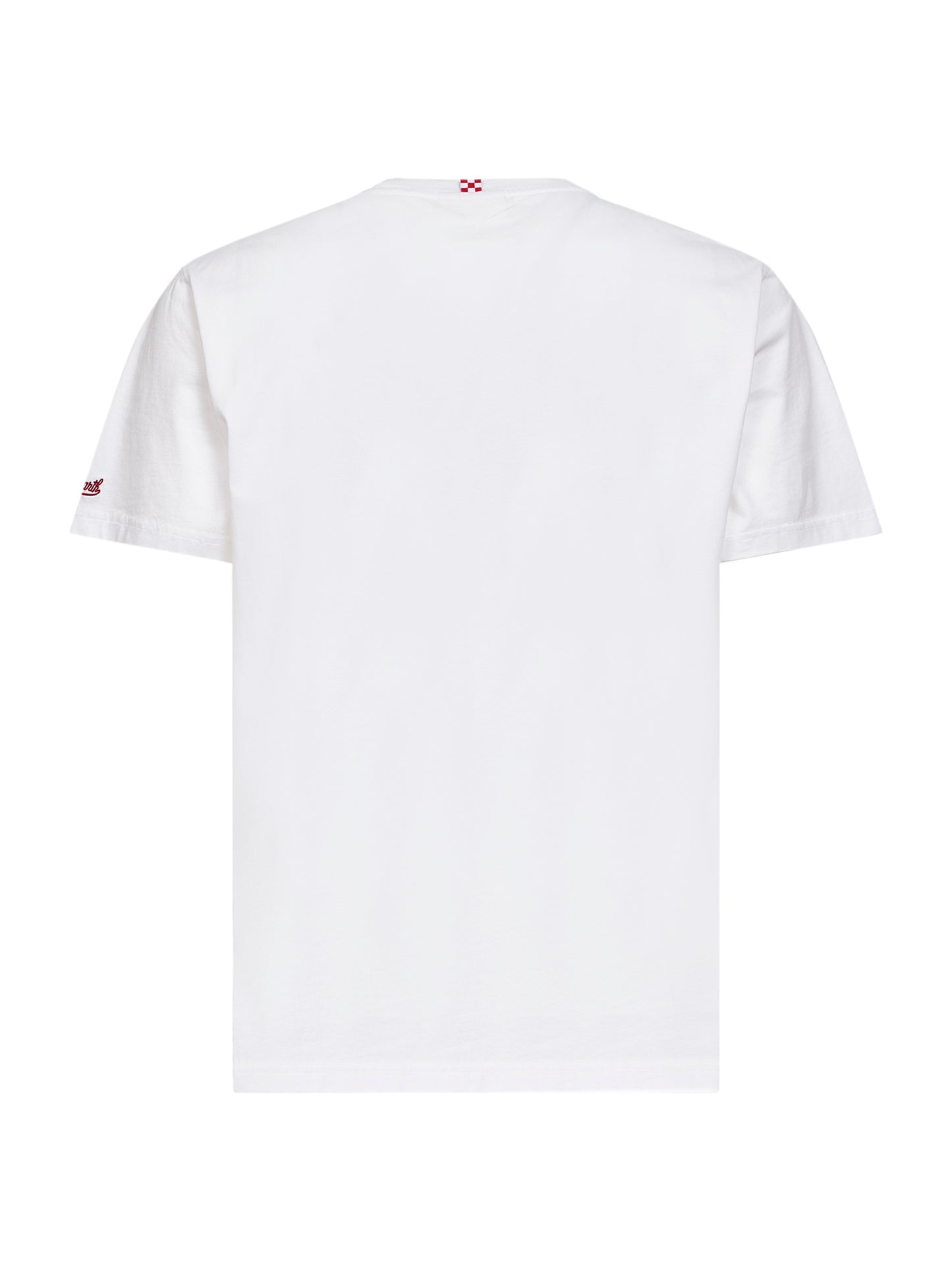 White cotton Austin T-shirt with watch print