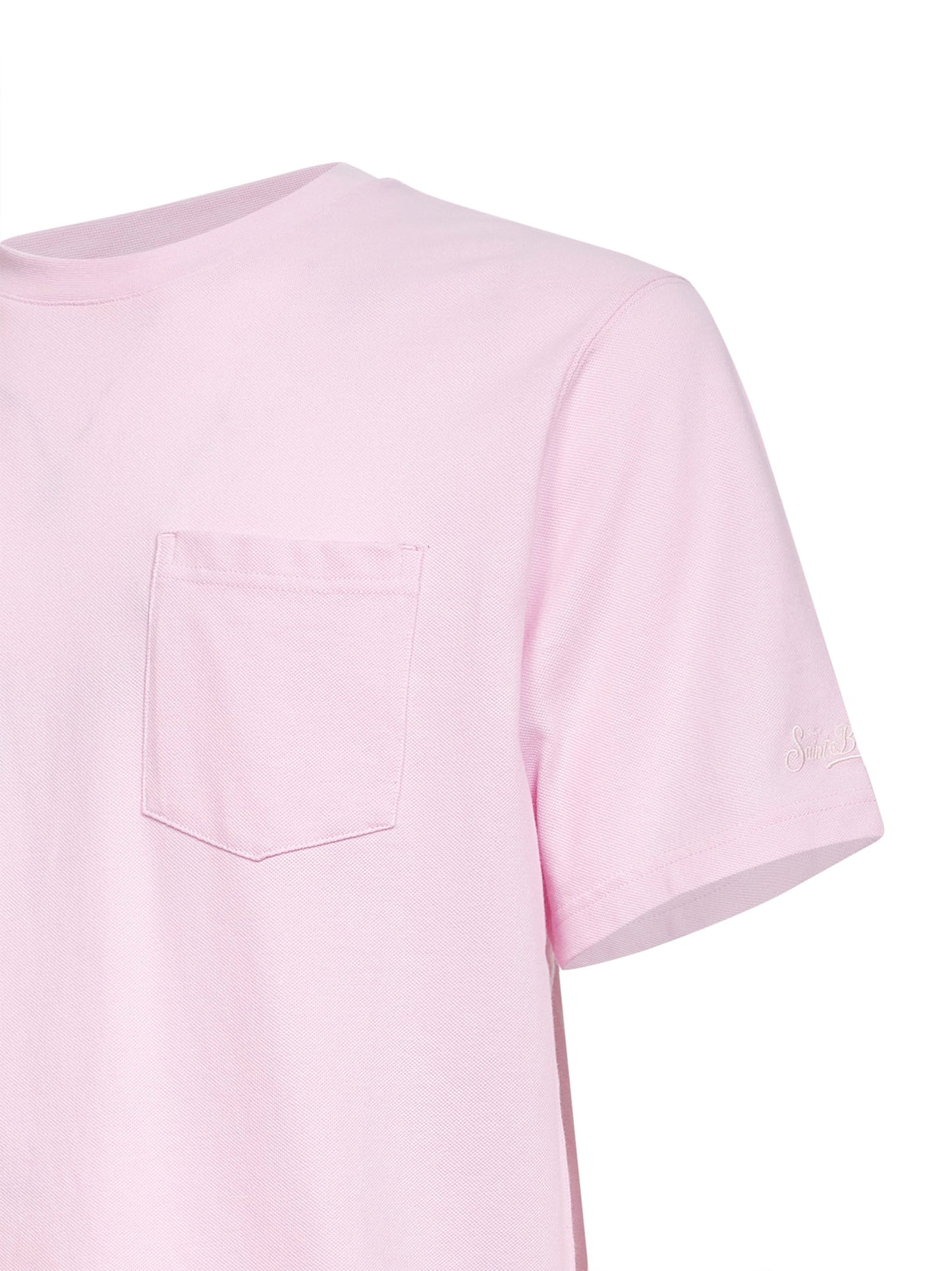 Pink stretch cotton pique Bakewell T-shirt