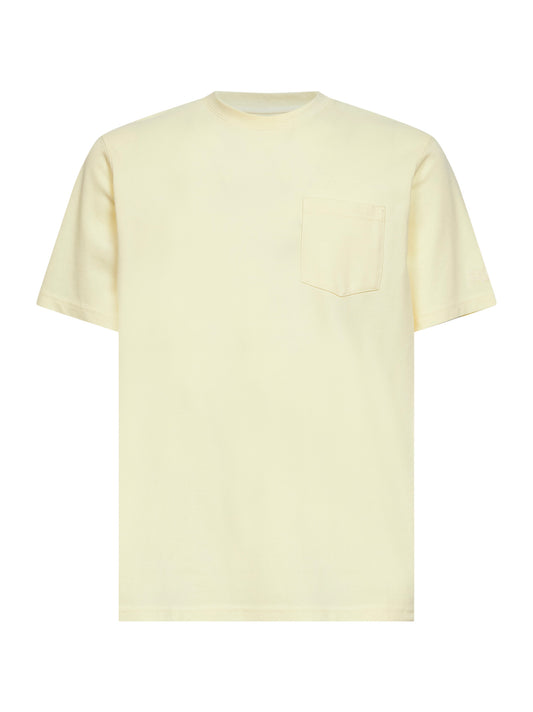 T-shirt Bakewell in piquet di cotone stretch giallo burro