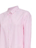 Camicia Brigitte in cotone a righe rosa e bianco con ricamo