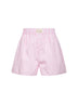 Shorts stile boxer Boxy in cotone a micro righe rosa<BR/>