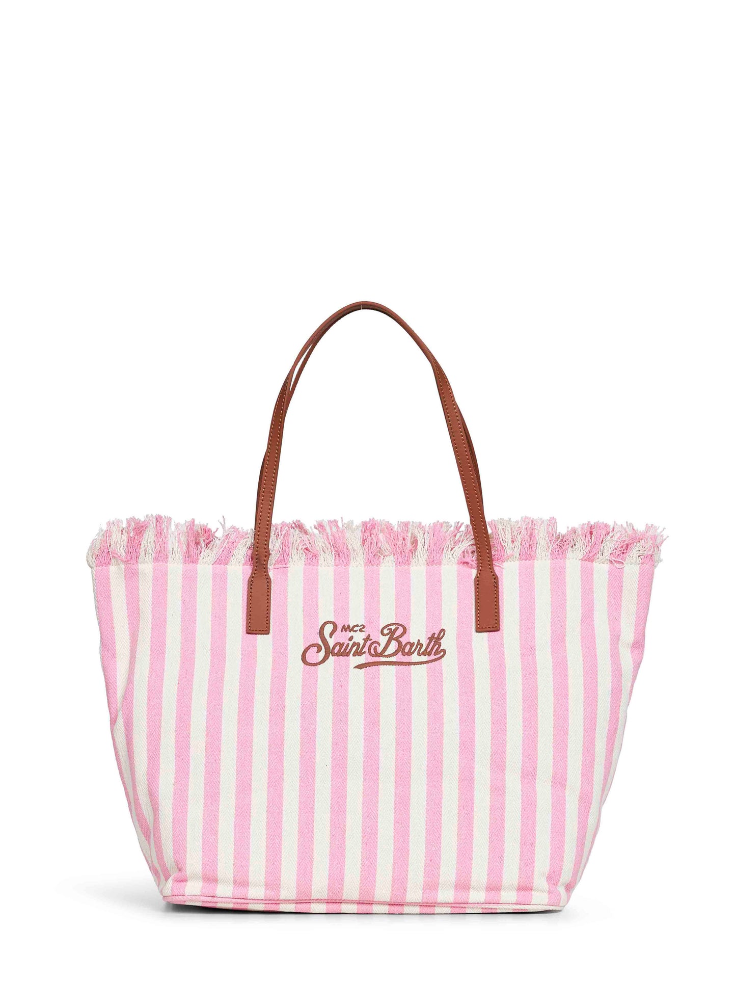Borsa shopping City regular rosa e bianco