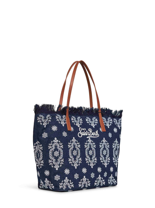 Dark blue City regular shopping bag
