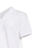 White stretch cotton piquet Charles buttonless polo shirt