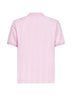 Polo senza bottoni Charles in piquet di cotone stretch rosa