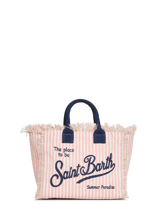 Borsa a mano con tracolla Colette rosa e panna