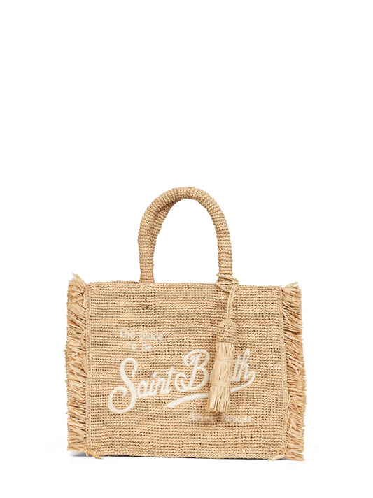 Borsa a mano Colette Rafia Fringes beige