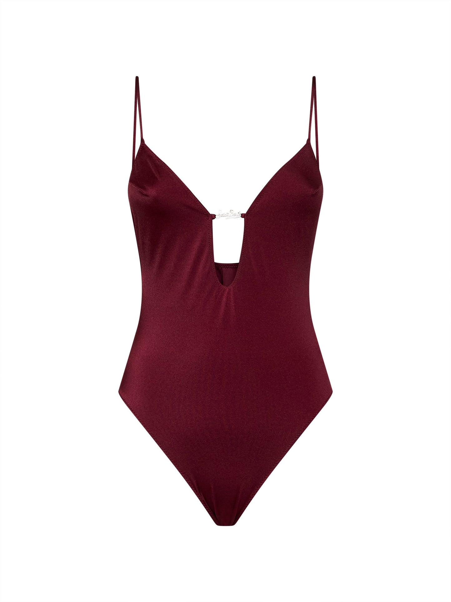 Costume intero Crunchy Plate in lycra bordeaux