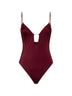 Costume intero Crunchy Plate in lycra bordeaux