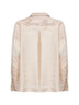 Camicia Crystal in lino beige con ricami