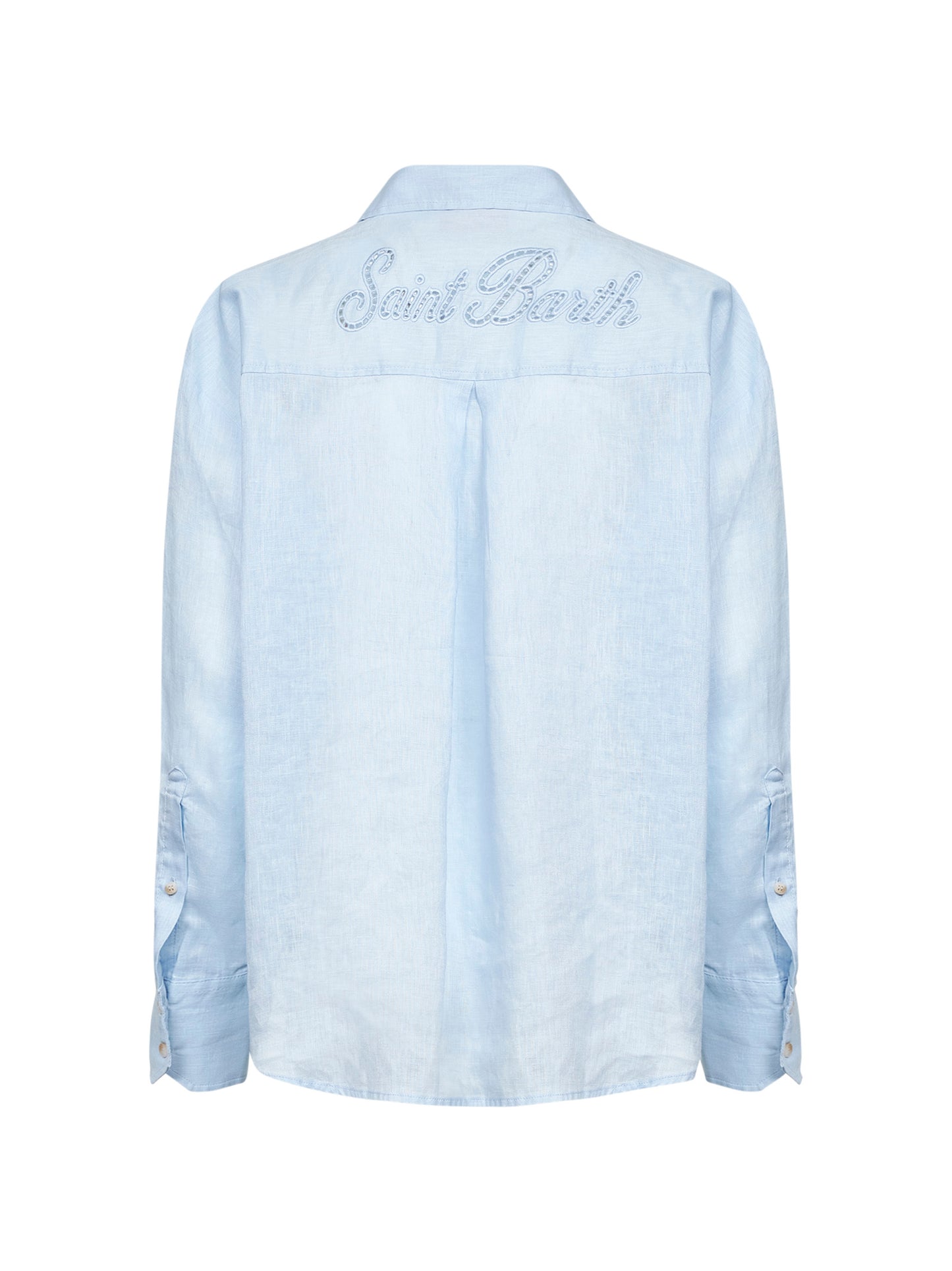 Light blue linen embroidered Crystal shirt