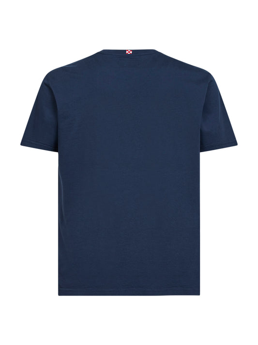 T-shirt Denver in cotone blu con stampa Sport Club