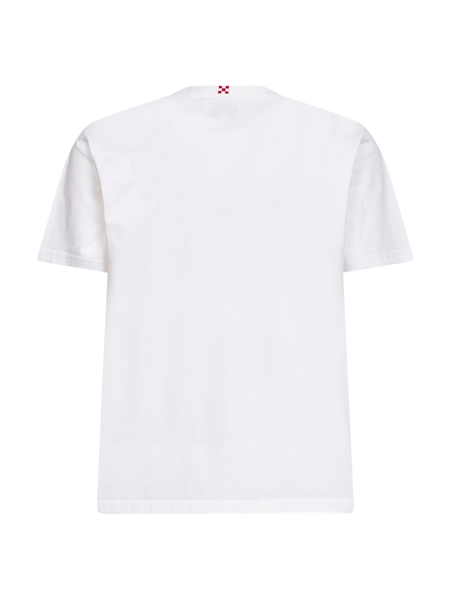 T-shirt Denver in cotone bianco con stampa Sport Club