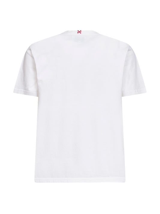 White cotton Sport Club-print Denver T-shirt