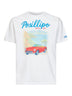 White cotton Napoli Posillipo-print Denver T-shirt