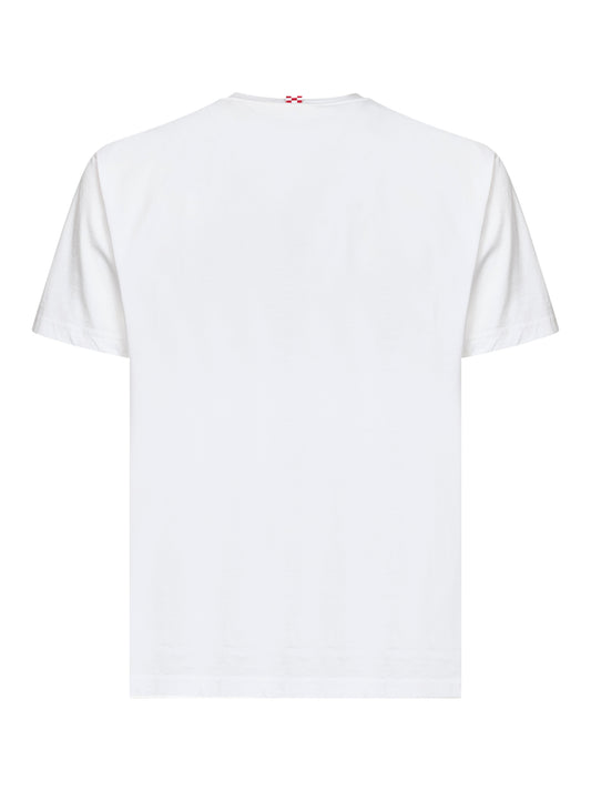 White cotton Napoli Posillipo-print Denver T-shirt