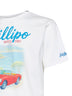 White cotton Napoli Posillipo-print Denver T-shirt
