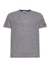T-shirt Dover in misto lino a righe blu e panna con ricamo logo