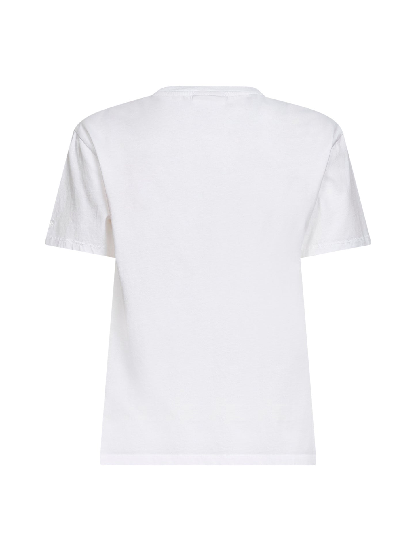 T-shirt ricamata Emilie in jersey di cotone bianco