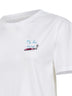 T-shirt ricamata Emilie in jersey di cotone bianco