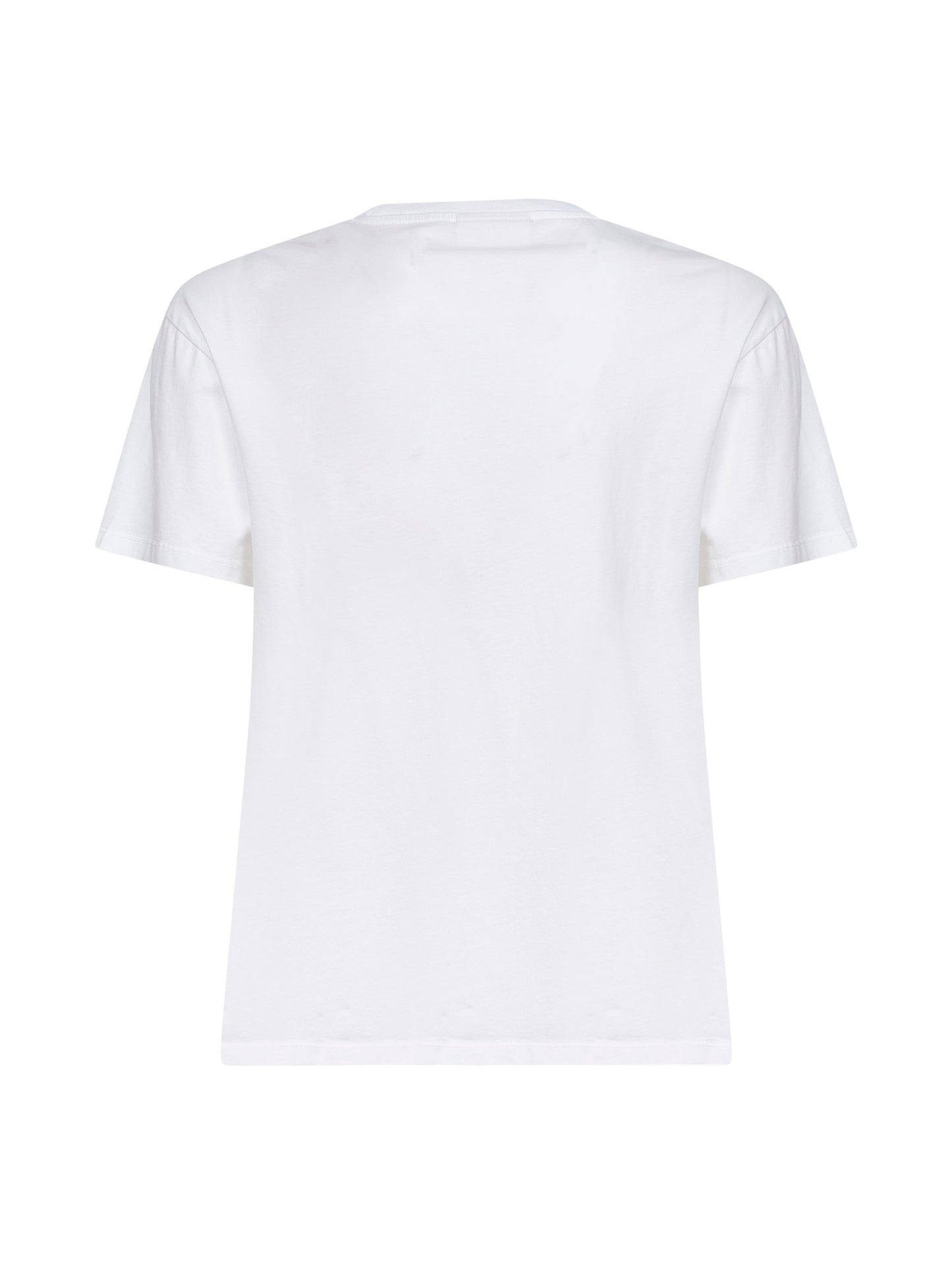 T-shirt ricamata Emilie in jersey di cotone bianco
