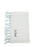 Telo mare Fouta in cotone a righe azzurro e bianco