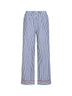 Blue striped poplin Galassia pajama-style trousers