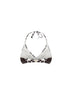 Top bikini a triangolo Gaia in lycra stampa mucca