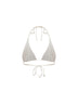 Top bikini a triangolo Guiana in lycra con motivo zebra in strass