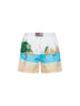 Shorts da mare Gustavia con stampa piazzata Capri