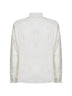 Camicia Chemise in cotone voile crema con ricamo logo