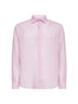 Camicia Chemise in cotone rosa con ricamo logo