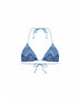 Light blue wave rachel knit Leah triangle bikini top