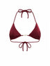 Top bikini a triangolo Leah Plate in lycra glossy finish bordeaux