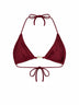 Top bikini a triangolo Leah Plate in lycra glossy finish bordeaux