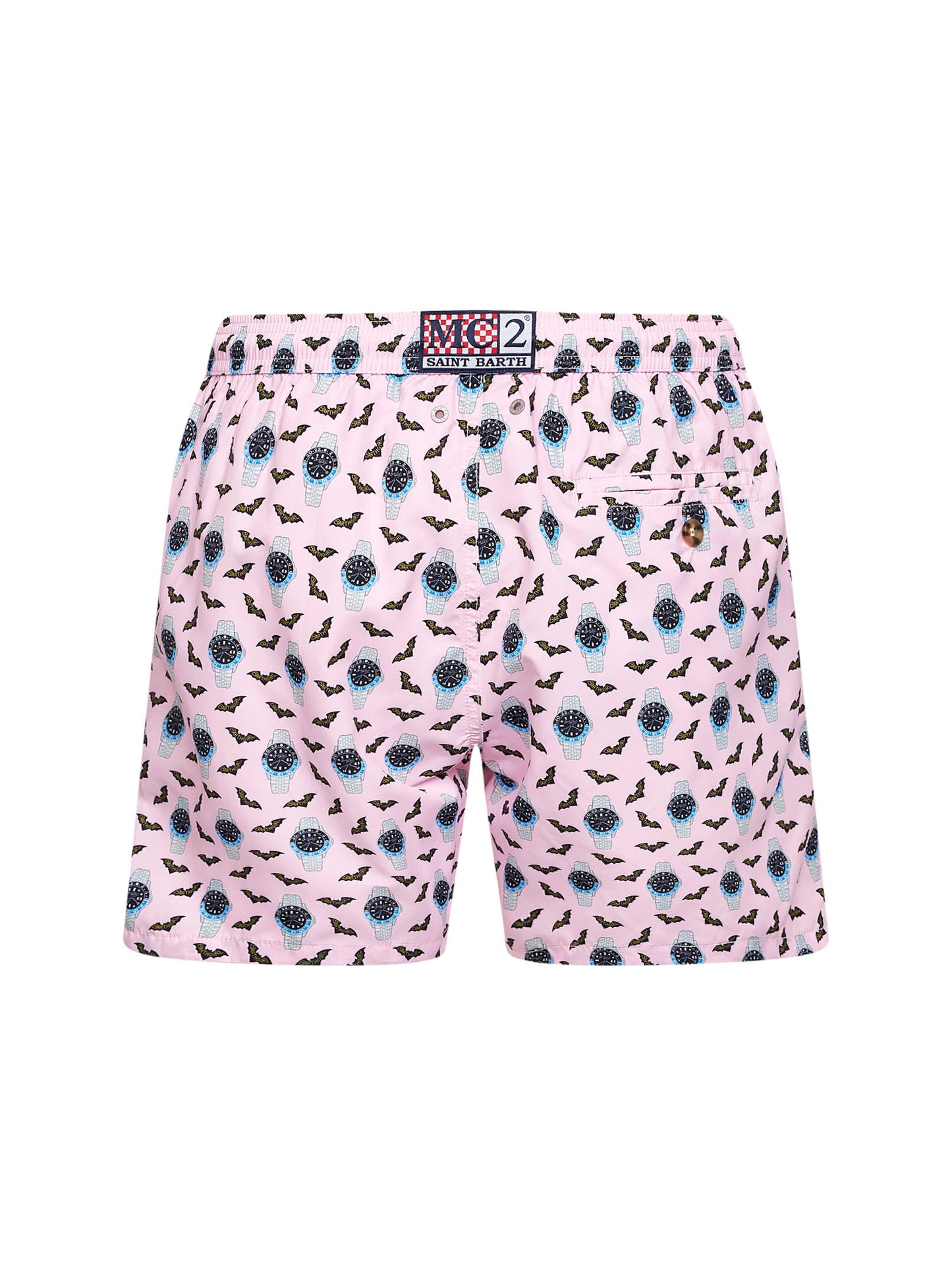 Shorts da mare Lighting in tessuto leggero stampato rosa