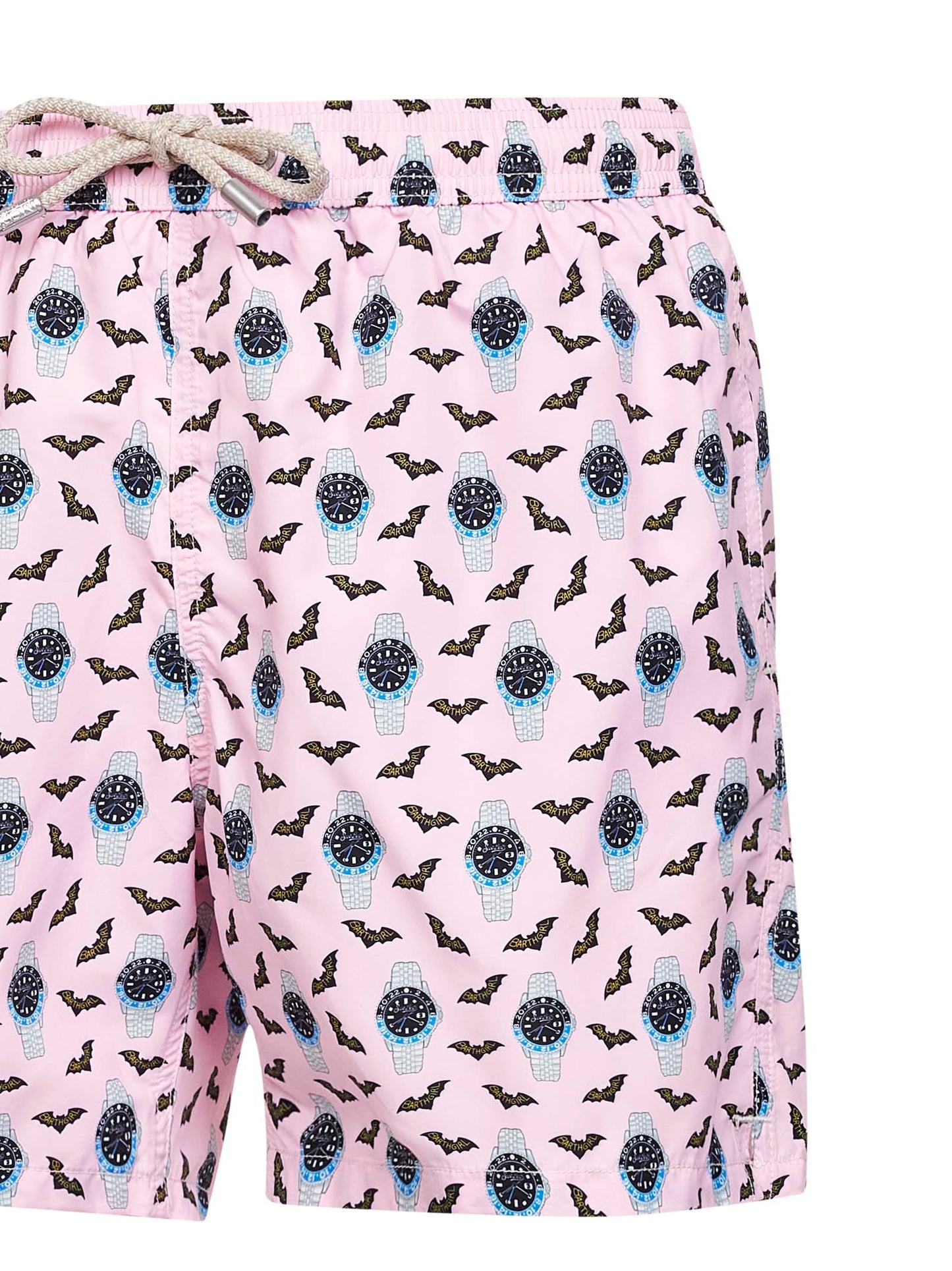 Shorts da mare Lighting in tessuto leggero stampato rosa