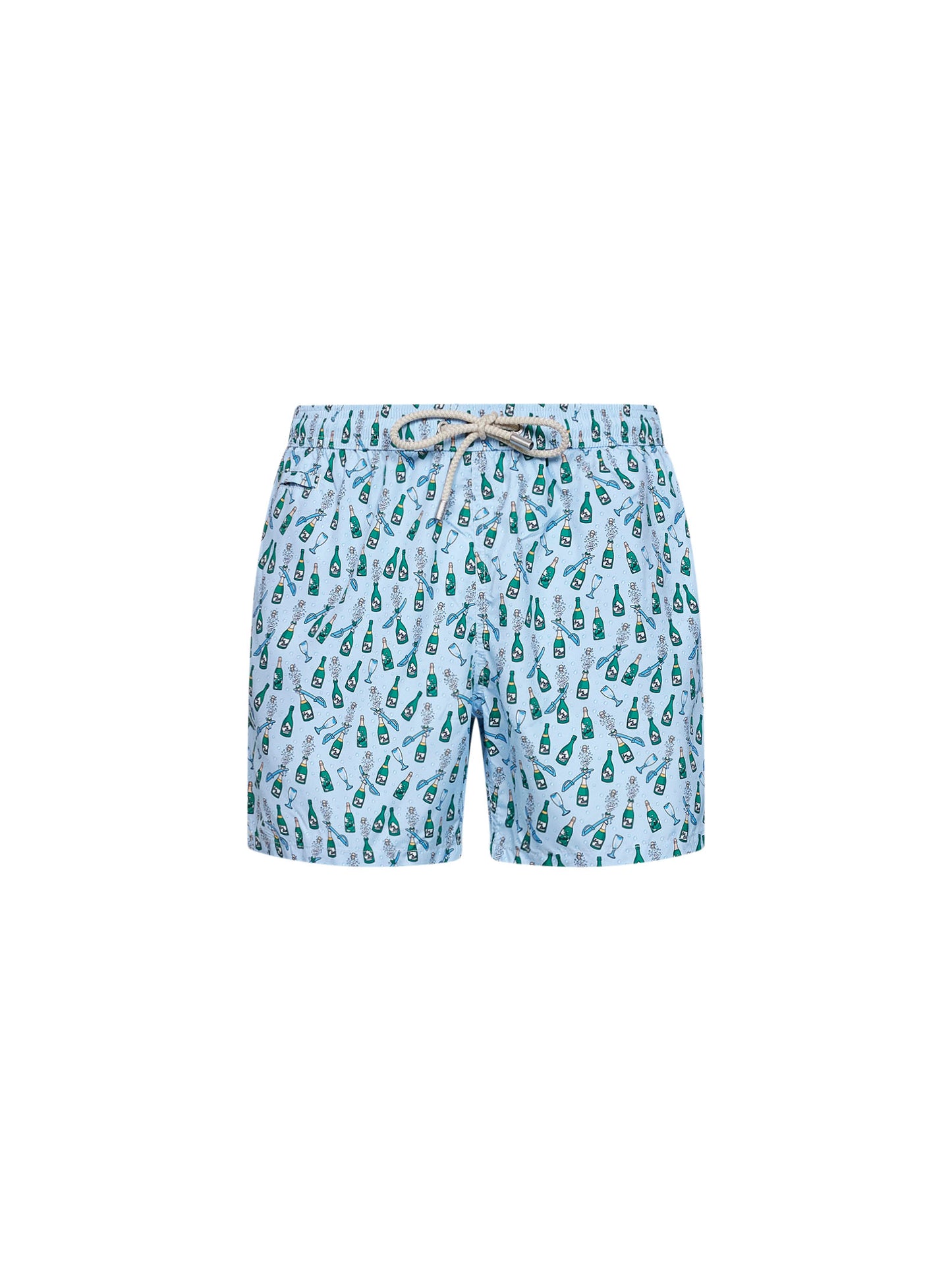 Light blue lightweight printed fabric Lighting swim shorts