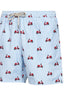 Shorts da mare Lighting in tessuto leggero a righe stampato azzurro