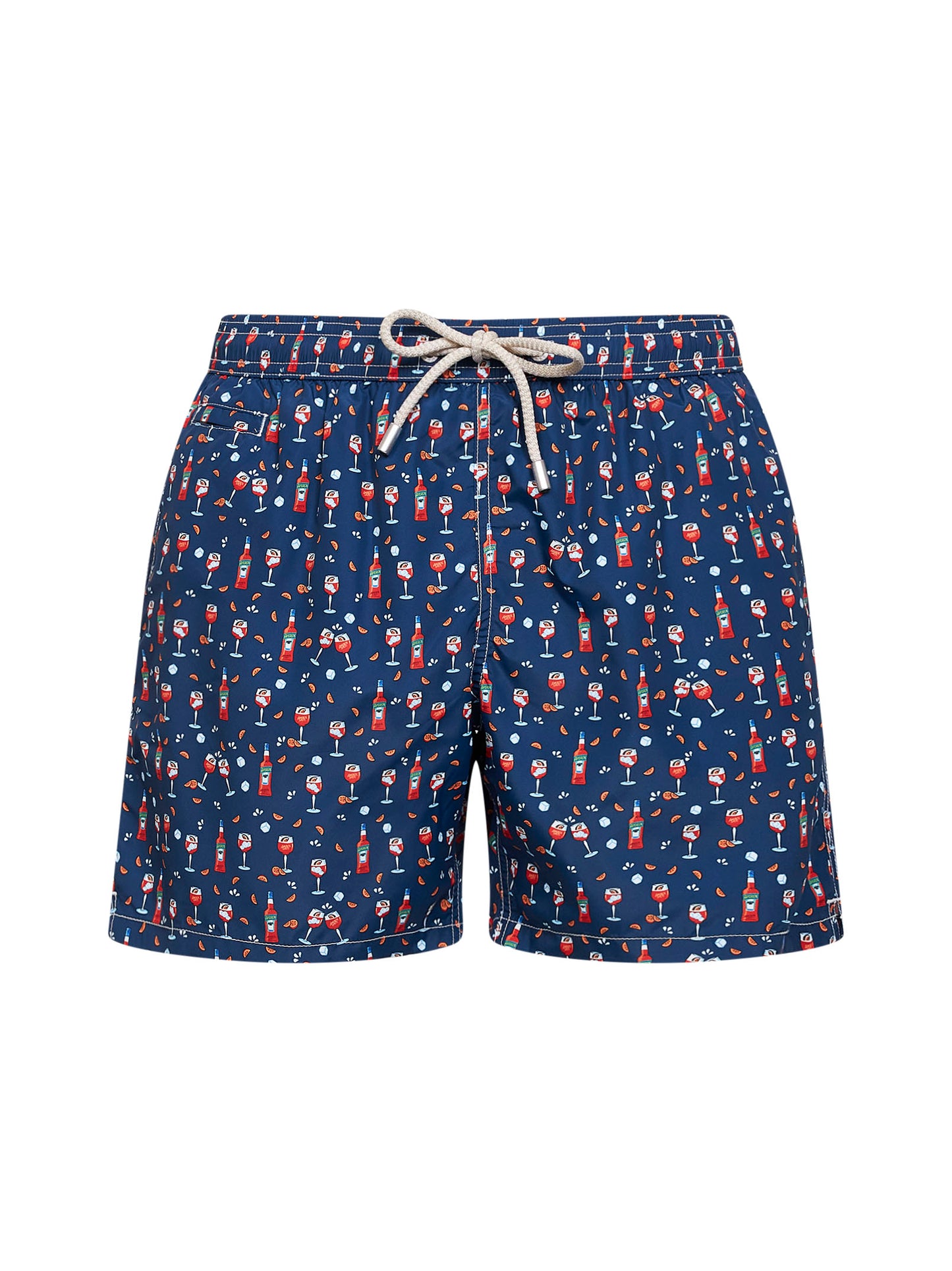 Blue lightweight printed fabric Lighting swim shorts - APEROL SPECIAL EDITION