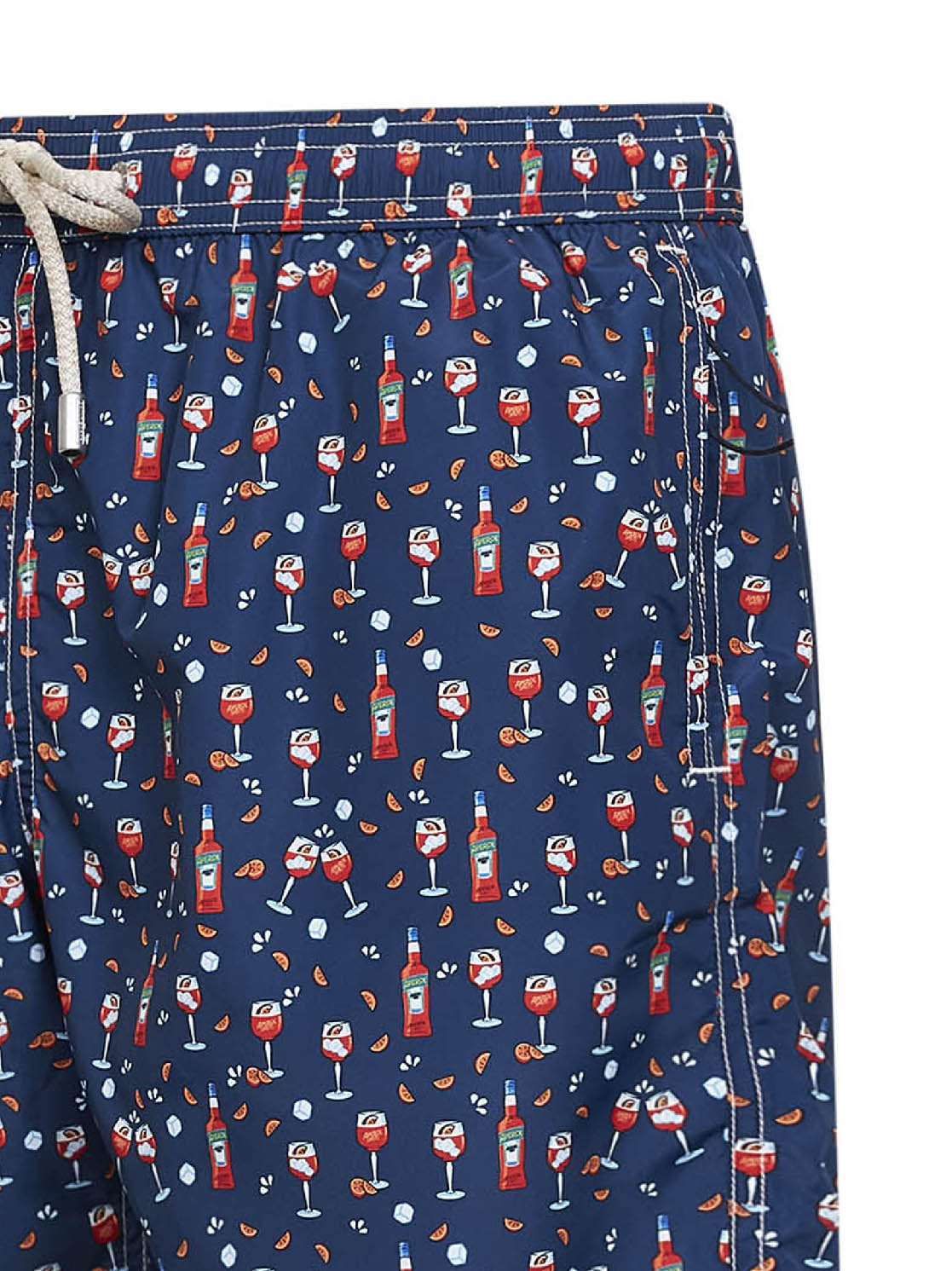 Blue lightweight printed fabric Lighting swim shorts - APEROL SPECIAL EDITION
