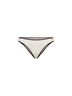Slip bikini a vita alta Maia String in lycra avorio con bordi a contrasto<BR/>