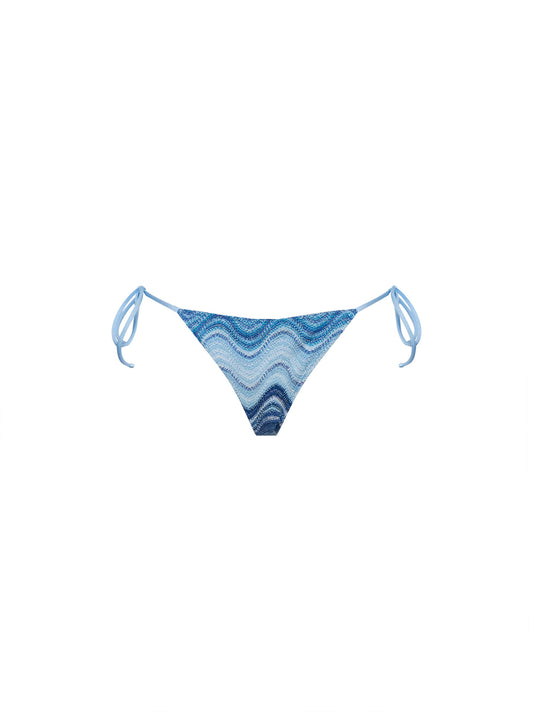 Light blue wave rachel knit Marielle classic bikini bottom