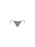 Slip bikini brasiliana Marielle in maglia rachel a onde con paillettes verde