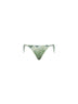 Slip bikini brasiliana Marielle in maglia rachel a onde con paillettes verde